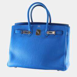 مملوكة مسبقًا Hermes Blue Togo Birkin Retourne 35