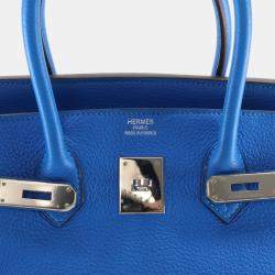 مملوكة مسبقًا Hermes Blue Togo Birkin Retourne 35