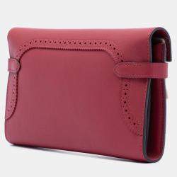 Pre Owned Hermes Red Swift Ghillies Kelly Longue Wallet