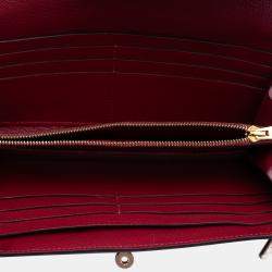 Pre Owned Hermes Red Swift Ghillies Kelly Longue Wallet