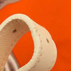 Pre Owned Hermes Orange White Silk and Barenia Vif Argent Silky City 38