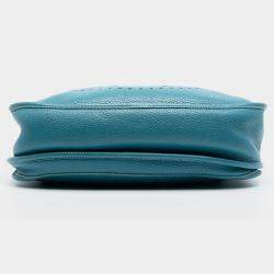 Pre Owned Hermes Blue Clemence Evelyne III 29