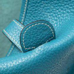 Pre Owned Hermes Blue Clemence Evelyne III 29