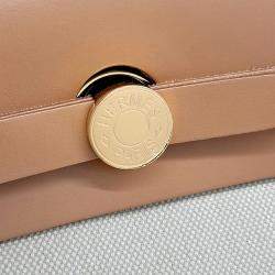 Pre Owned Hermes Beige Brown Canvas and Leather NEW ZIP Herbag Small