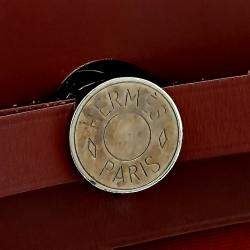 مملوكة مسبقًا Hermes Red Canvas and Leather NEW ZIP Herbag Small