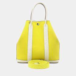 مملوكة مسبقًا Hermes Beige Yellow Fabric Garden File 28