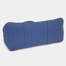 Pre Owned Hermes Blue Fabric Garden Party 36