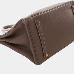 Pre Owned Hermes Brown Togo Birkin Retourne 35
