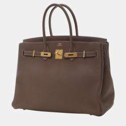 Pre Owned Hermes Brown Togo Birkin Retourne 35