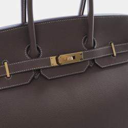 Pre Owned Hermes Brown Togo Birkin Retourne 35