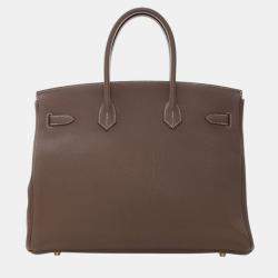 Pre Owned Hermes Brown Togo Birkin Retourne 35