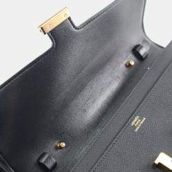 Pre Owned Hermes Black Epsom Constance Long To Go Wallet