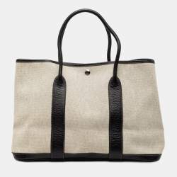 Pre Owned حقيبة ه يرمس غاردن بارتي 36 جلد نيغوندا وبني وأسود تويل