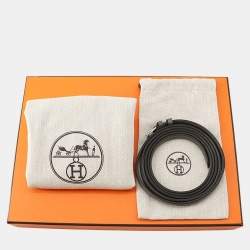 Pre Owned حقيبة هيرمس 24/24 فان كاترى جلد سويفت إيفركولور جري ميير/أسود حجم ميني