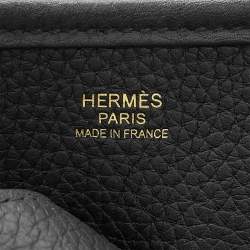 Pre Owned هيرمس إيفلين 3 أسود جلد توريلون كليمونس مقاس متوسط