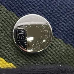 Pre Owned Hermes Bride-a-Brac PM Black Navy Canvas Top Handle Bag