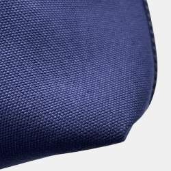 Pre Owned Hermes Bride-a-Brac PM Black Navy Canvas Top Handle Bag