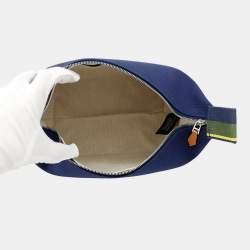 Pre Owned Hermes Bride-a-Brac PM Black Navy Canvas Top Handle Bag