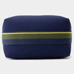 Pre Owned Hermes Bride-a-Brac PM Black Navy Canvas Top Handle Bag