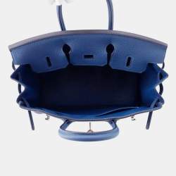 مملوكة مسبقًا حقيبة هيرمس بيركين 25 جلد توغو أزرق ربطة عنق