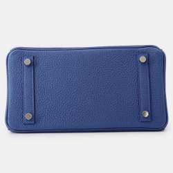 مملوكة مسبقًا حقيبة هيرمس بيركين 25 جلد توغو أزرق ربطة عنق