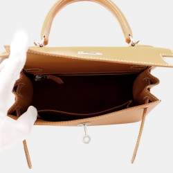 مملوكة مسبقًا Hermes Kelly Sellier Natural Sable Voatler Size 25