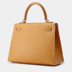 مملوكة مسبقًا Hermes Kelly Sellier Natural Sable Voatler Size 25