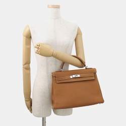 مملوكة مسبقًا Hermes Kelly Retourne Gold Togo Leather Size 32