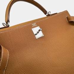مملوكة مسبقًا Hermes Kelly Retourne Gold Togo Leather Size 32