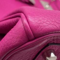 Pre Owned Hermes Birkin 30 Pink Purple Togo Calfskin Leather Top Handle Bag