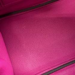 Pre Owned Hermes Birkin 30 Pink Purple Togo Calfskin Leather Top Handle Bag