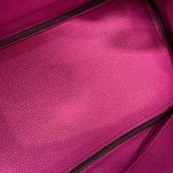Pre Owned Hermes Birkin 30 Pink Purple Togo Calfskin Leather Top Handle Bag