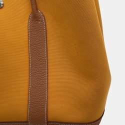 Pre Owned حقيبة هيرمس غاردن بارتي جلد نيغوندا تول أوفيسييه زعفران/ذهبي مقاس بي ام