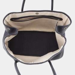 Pre Owned Hermes Garden Party Blue Nuit Negonda Leather Size Pm