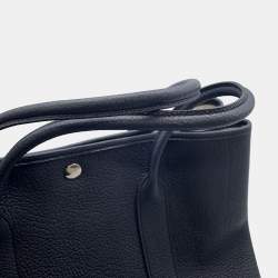 Pre Owned Hermes Garden Party Blue Nuit Negonda Leather Size Pm