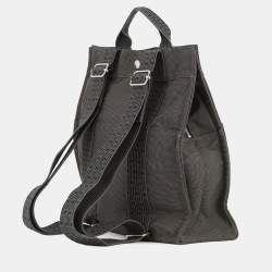 Pre Owned Hermes Her Line Ad Gray Nylon Canvas Size Mm