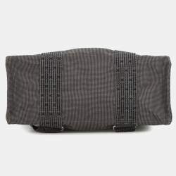 Pre Owned Hermes Her Line Ad Gray Nylon Canvas Size Mm