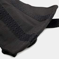 Pre Owned Hermes Her Line Ad Gray Nylon Canvas Size Mm