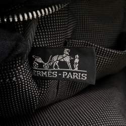 Pre Owned Hermes Her Line Ad Gray Nylon Canvas Size Mm