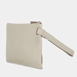 Pre Owned كلتش سيتي سلايد هيرمس كابا جلد توغو غريس تورتوري سايز ٢٤