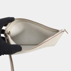 Pre Owned كلتش سيتي سلايد هيرمس كابا جلد توغو غريس تورتوري سايز ٢٤