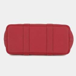 Pre Owned Hermes Garden Party TPM Ruby Négonda Calfskin Leather Tote Bag