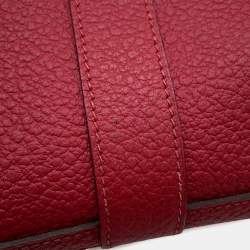 Pre Owned Hermes Garden Party TPM Ruby Négonda Calfskin Leather Tote Bag