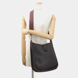 مملوكة مسبقًا Hermes Evelyne I PM Brown Togo Calfskin Leather Crossbody Bag