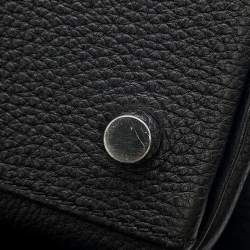 Pre Owned Hermes Kelly Retourne 32 Black Togo Calfskin Leather Top Handle Bag