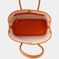 Pre Owned حقيبة هيرمس نيون جاردن مينان نيجوندا جلد برتقالي حجم ٢٣