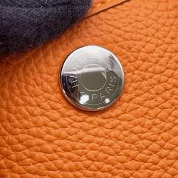 Pre Owned حقيبة هيرمس نيون جاردن مينان نيجوندا جلد برتقالي حجم ٢٣