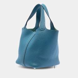 مملوكة مسبقًا Hermes Blue Clemence Picotin Lock 18
