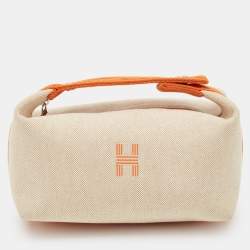 Pre Owned [{ "name": "Hermes Eucalyptus Toile H Canvas Small Bride-a-Brac Case", "name_ar": "هيرمس يوكالبتوس قماش H برتقالي حقيبة صغير برايد-أ-براق" }]