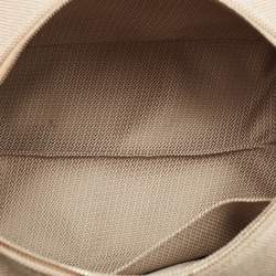 Pre Owned Hermes Bride-a-Brac Small Natural/Orange Canvas Pouch